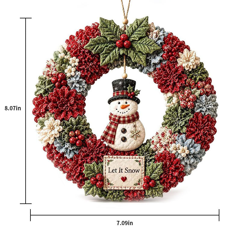 DIY Poke Wreath Kit - Snowman