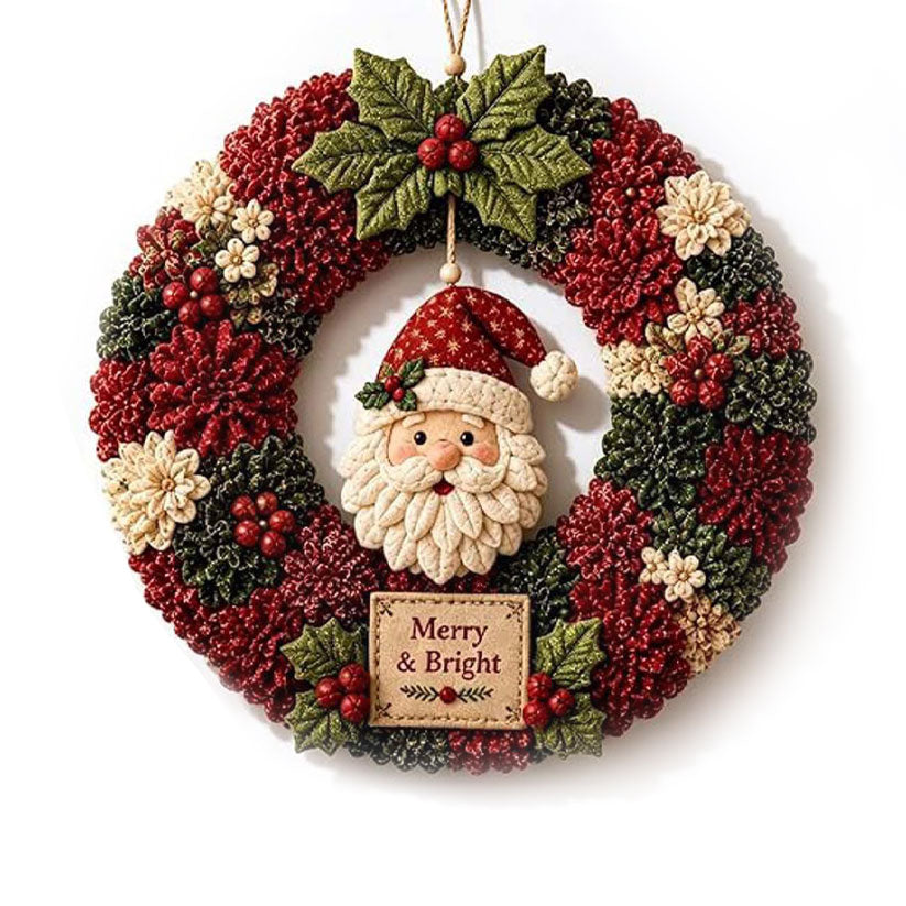 DIY Poke Wreath Kit - Santa Claus