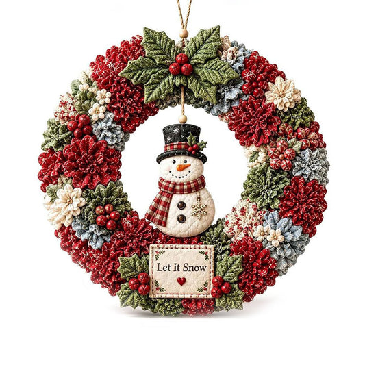 DIY Poke Wreath Kit - Snowman