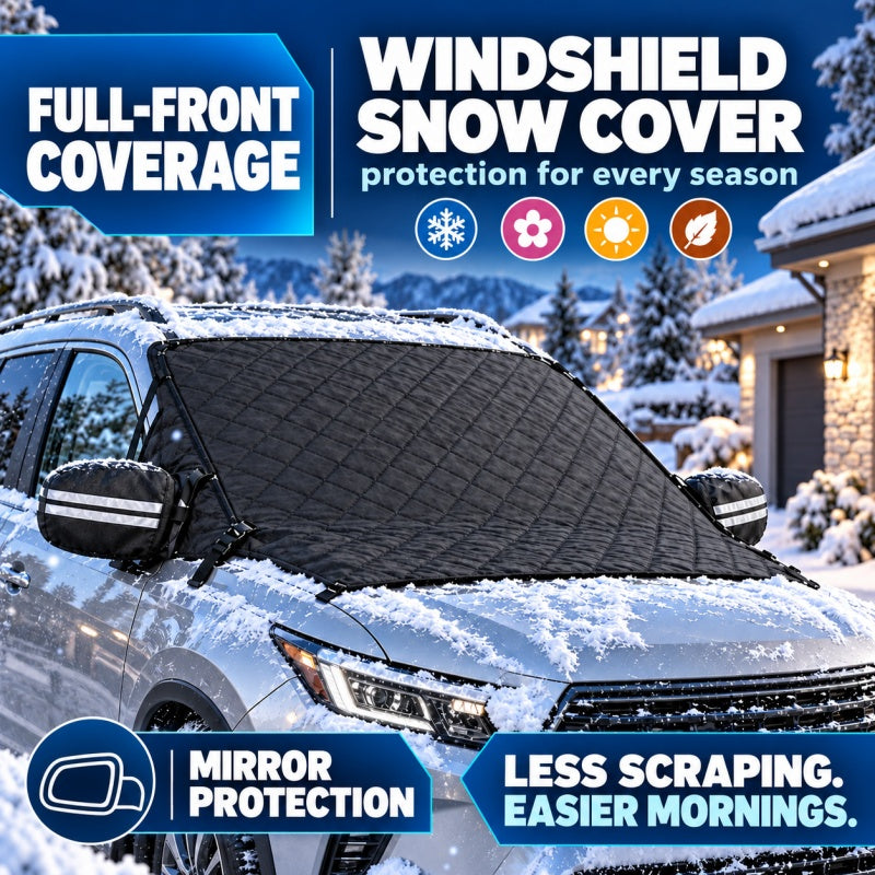 💞54K+ SOLD!🔥All-Season Windshield Snow Cover with Mirror Protection❄️