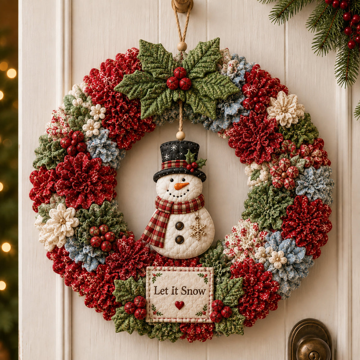 DIY Poke Wreath Kit - Snowman