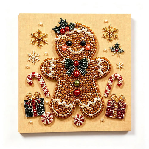 DIY Pearl Painting Art Kit-Gingerbread Man