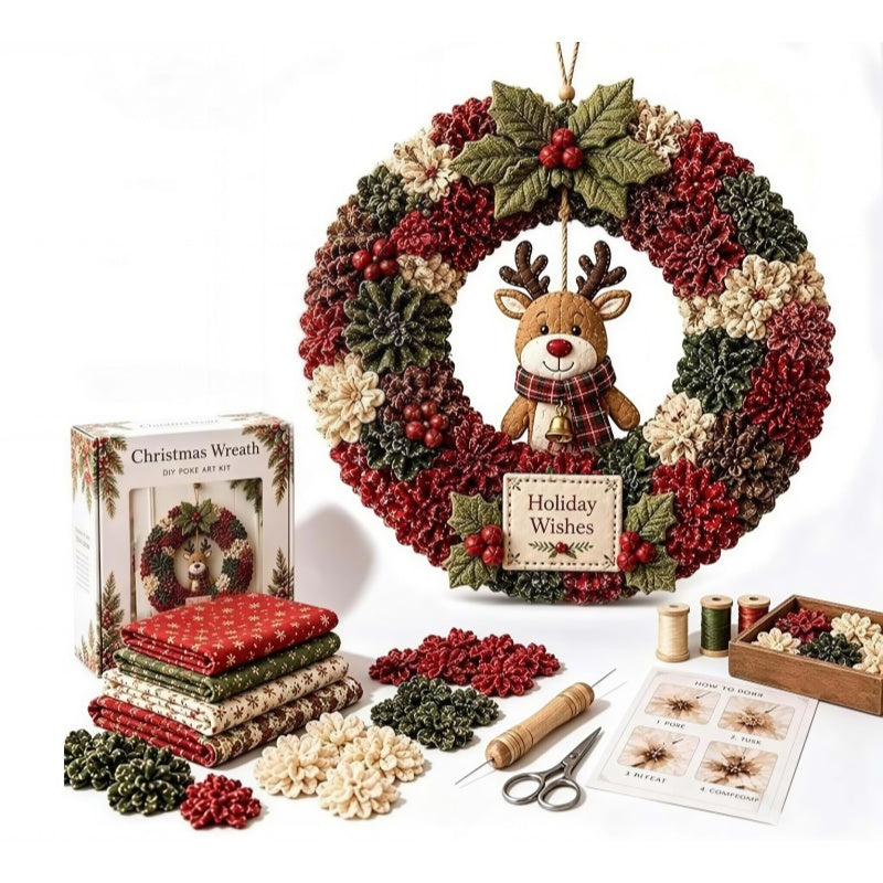 DIY Poke Wreath Kit - Reindeer