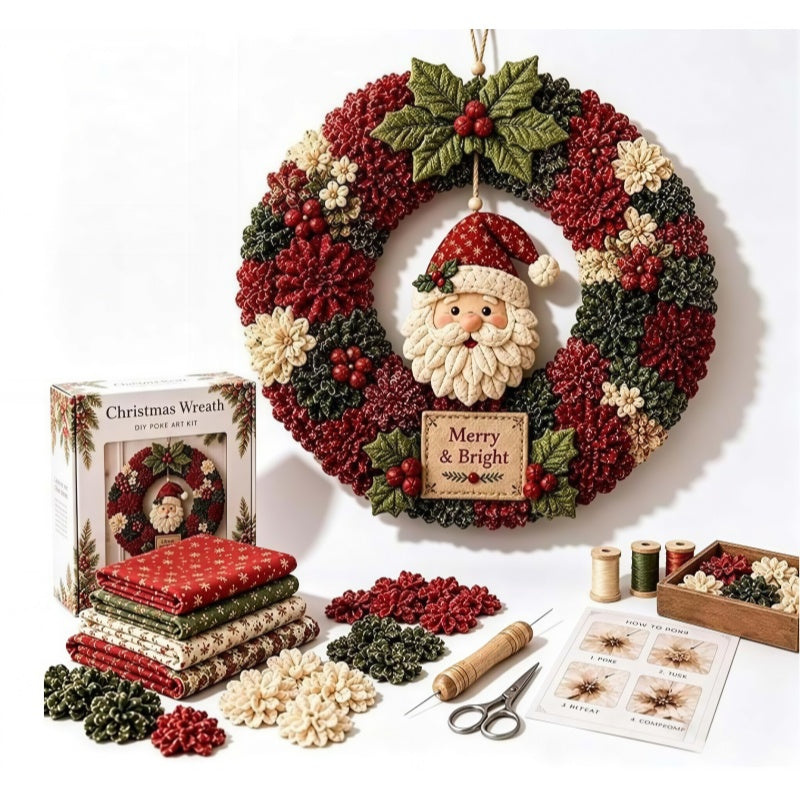 DIY Poke Wreath Kit - Santa Claus