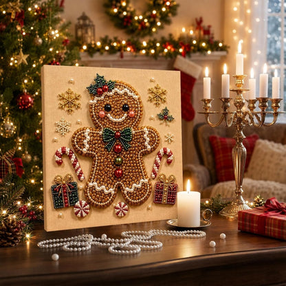 DIY Pearl Painting Art Kit-Gingerbread Man