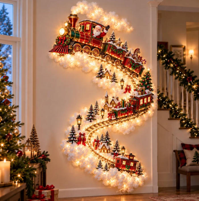 Train Spiral Wall Decoration