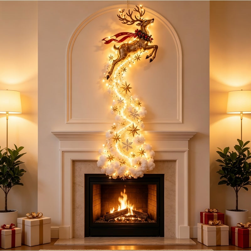Wooden Reindeer Wall Decoration