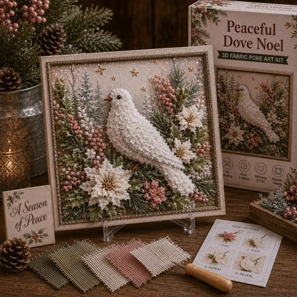🎄 3D Christmas Fabric Poke Art DIY Craft Kit