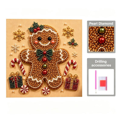 DIY Pearl Painting Art Kit-Gingerbread Man