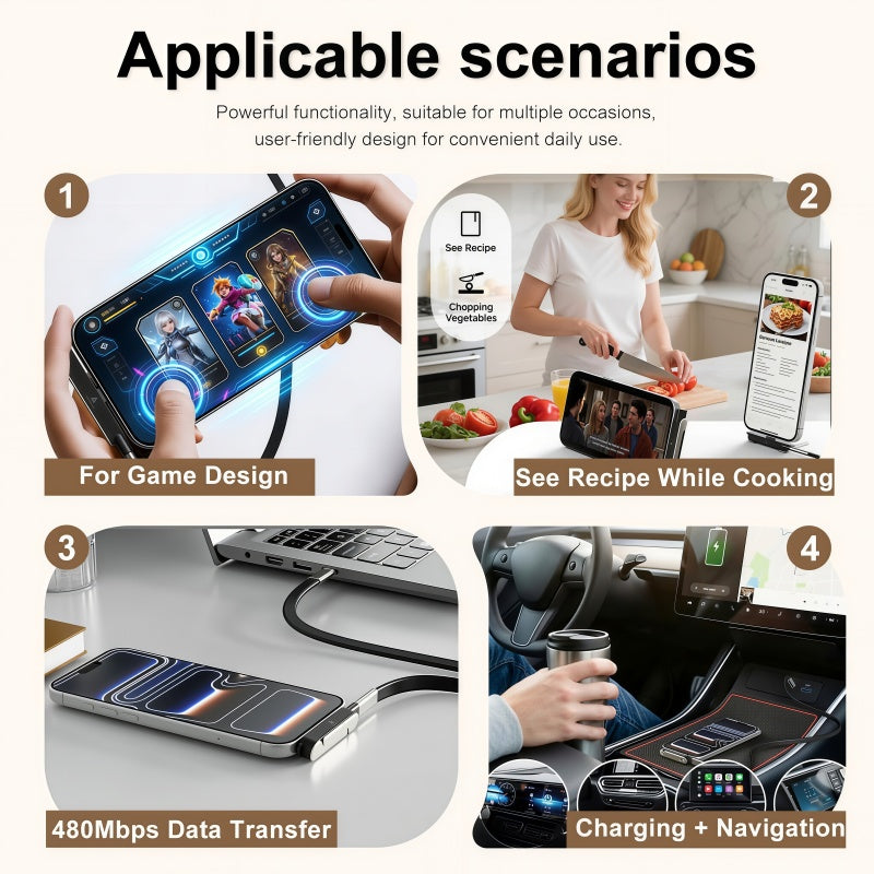⚡ 2-in-1 Phone Charging Stand – 240W Fast Charging