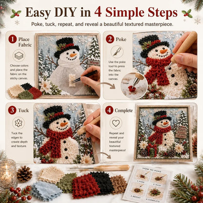 🎄 3D Christmas Fabric Poke Art DIY Craft Kit