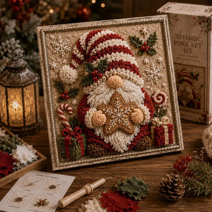 🎄 3D Christmas Fabric Poke Art DIY Craft Kit