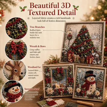 🎄 3D Christmas Fabric Poke Art DIY Craft Kit